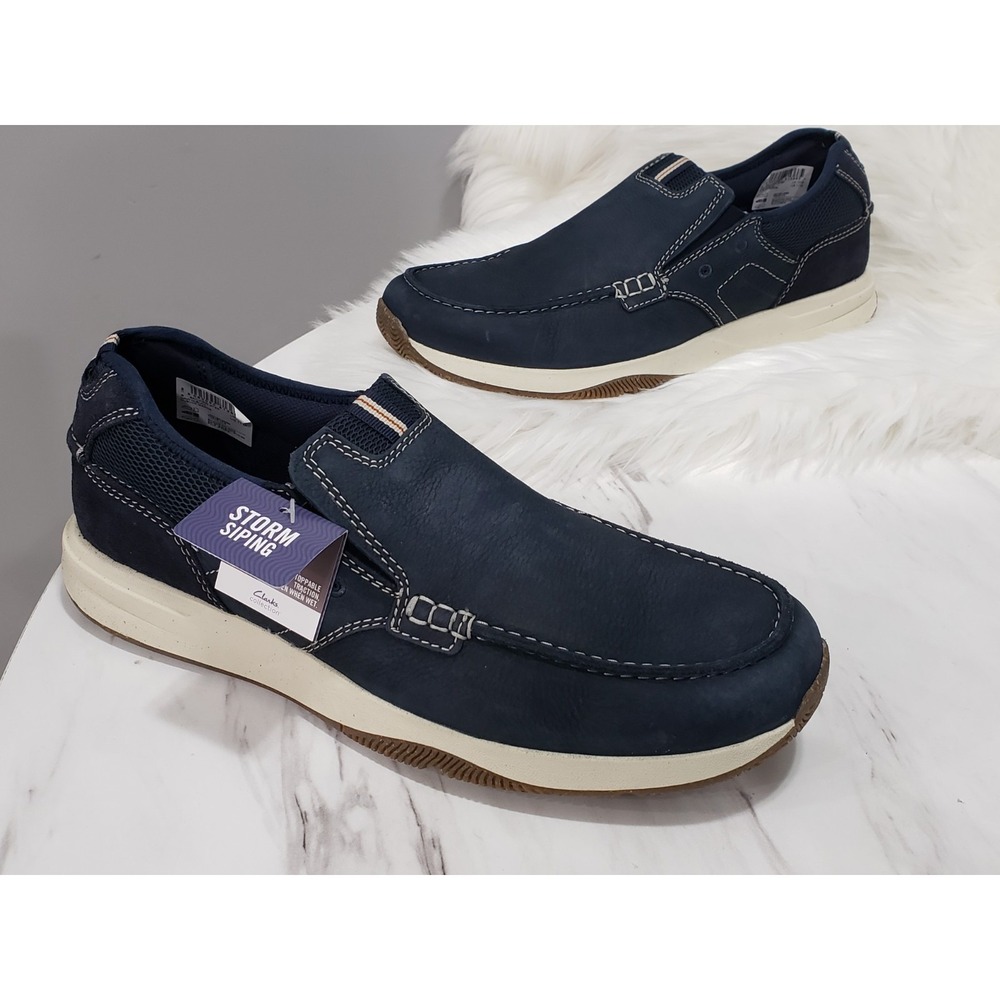 NEW NO BOX SIZE 11 Clarks Sailview Lace Navy Nubuck 26176972 Boat shoes loafer‎